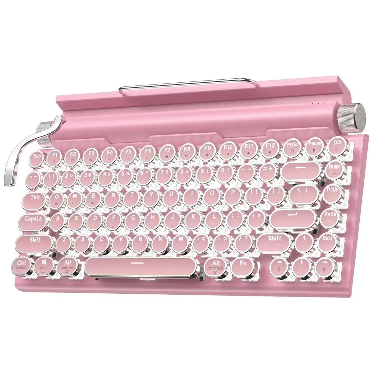 Hot Selling Retro Typewriter Wireless Keyboard RGB Mechanical Keyboard Mobile Phone Tablet Stand Keyboard